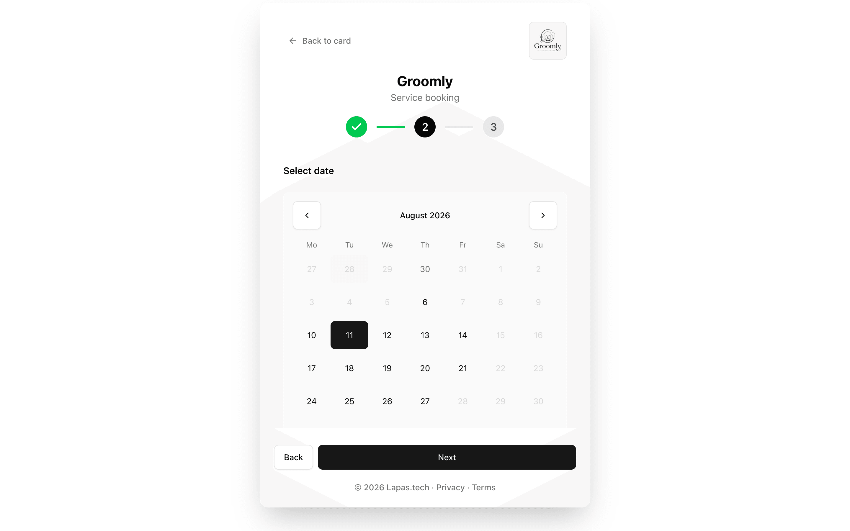 Booking system